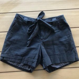 Euc banana republic navy blue linen cotton shorts